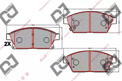 Комплект тормозных колодок DJ PARTS BP2152